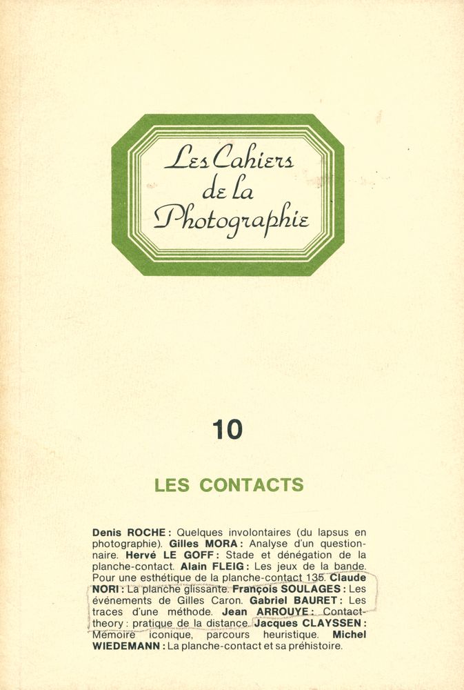『Les Cahiers de La Photographie』 10  1