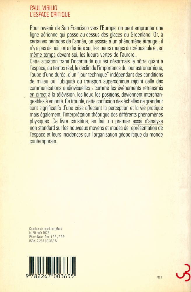 『l'espace critique』 3