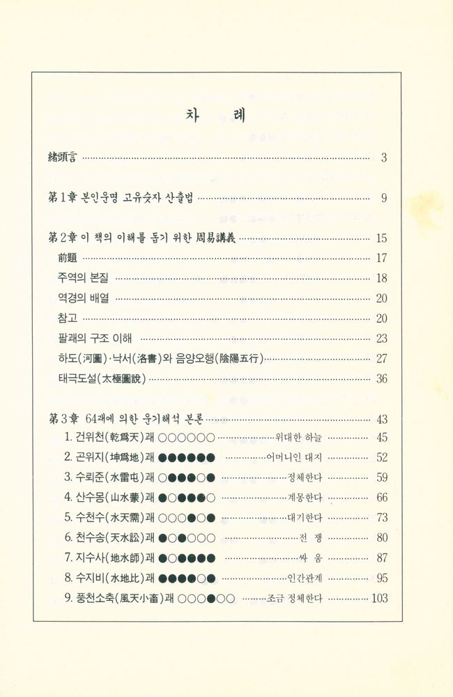 『주역에 의한 취길피흉예언서 : 天命錄(천명록)』 2