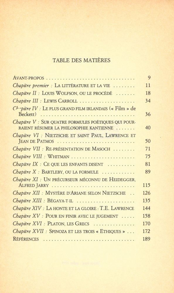 『CRITIQUE ET CLINIQUE』 2