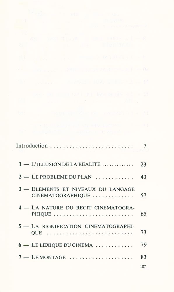 『SEMIOTIQUE ET ESTHETIQUE DU CINEMA』 2