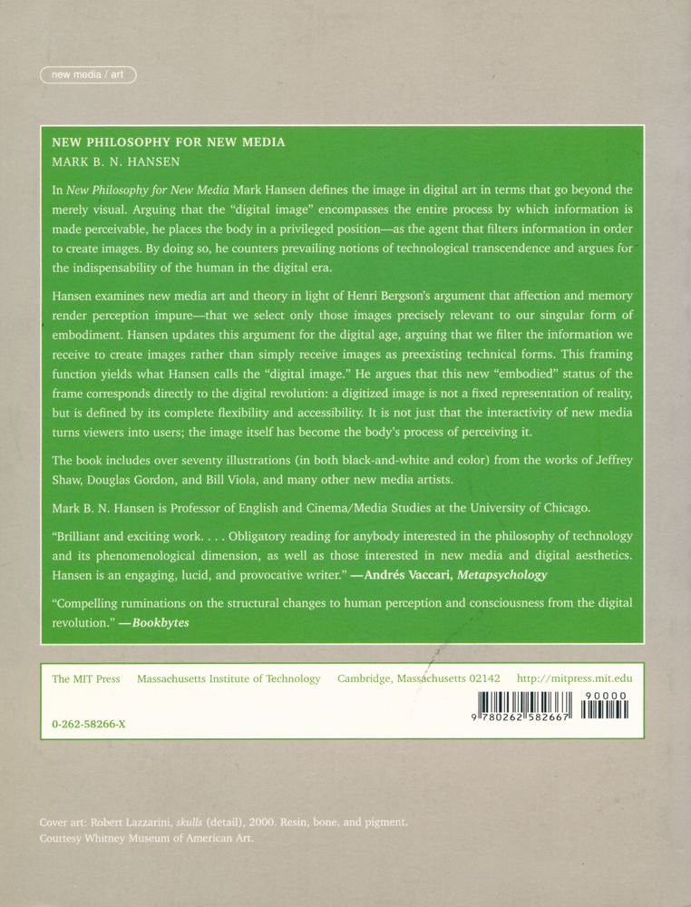 『New philosophy for new media』 3