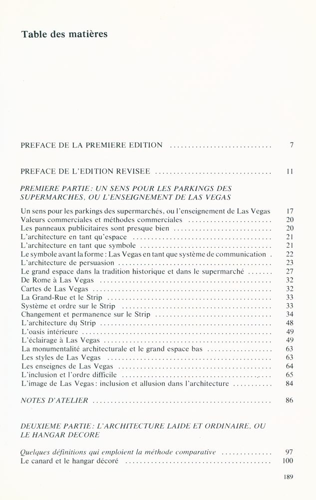 『L'enseignement de Las Vegas : ou le symbolisme oublié de la forme architecturale』 2