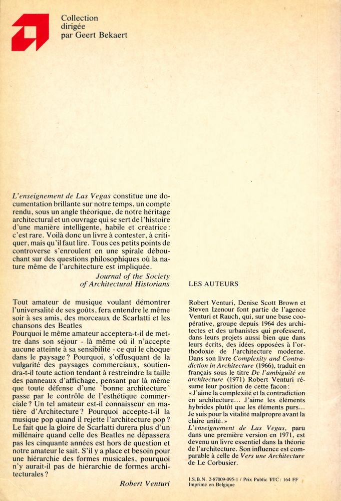 『L'enseignement de Las Vegas : ou le symbolisme oublié de la forme architecturale』 3