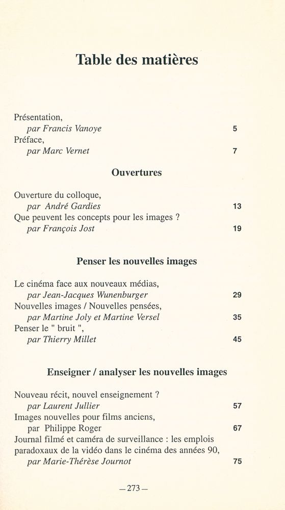 『CINÉMA ET AUDIO - VISUEL : Nouvelles images, approches nouvelles』 2