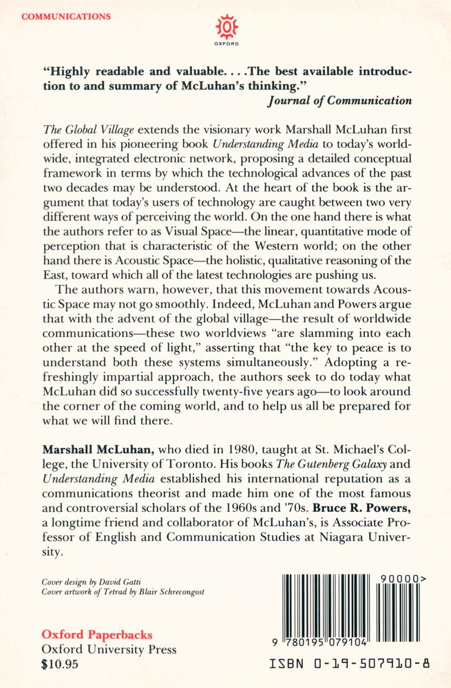 『The global village : Transformations in world life and media in the 21st century』 3