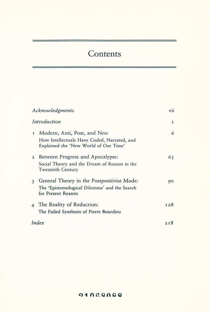 『Fin De siecle social theory : relativism, reduction and the problem of reason』 2