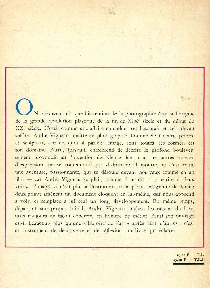 『une brève HISTOIRE DE L'ART de Niepce à nos jours』 3
