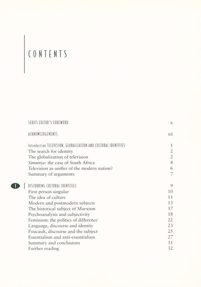 『Television, globalization and cultural identities』 2
