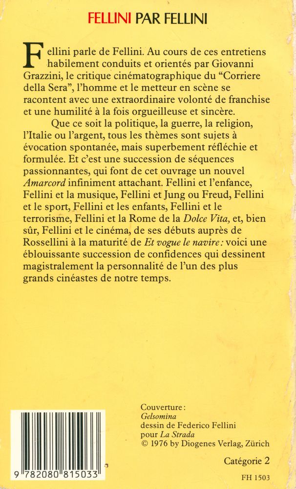 『FELLINI PAR FELLINI : Entretiens avec GIOVANNI GRAZZINI』 3