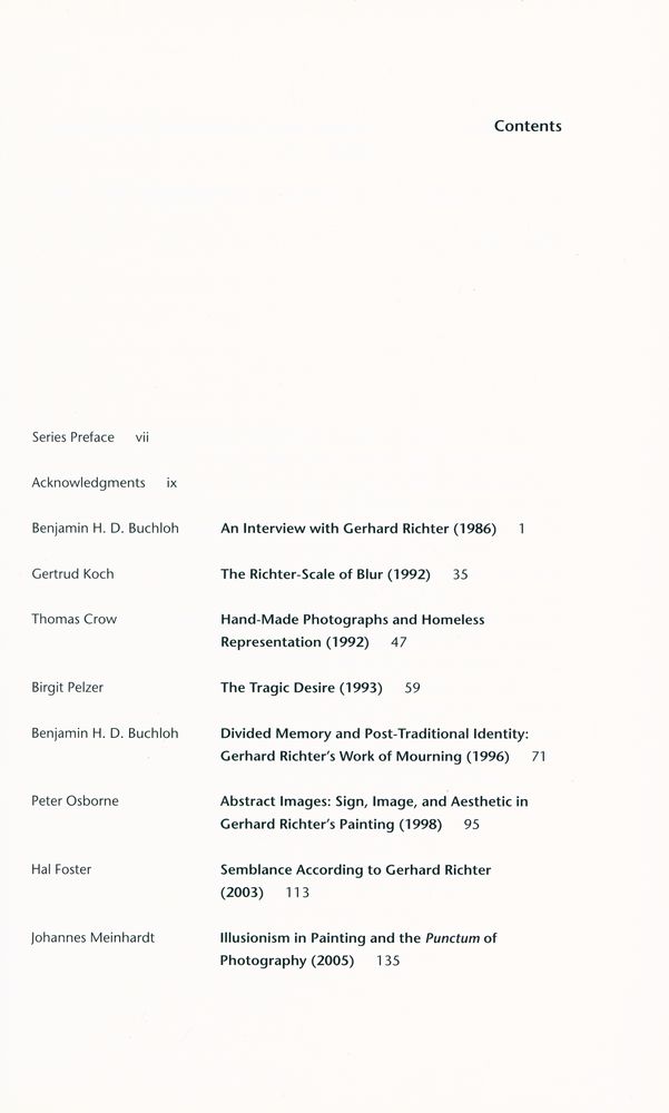 『October Files : Gerhard Richter』 2