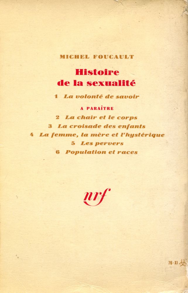 『Bibliothèque des HISTOIRES : Histoire de la sexualité 1 : La volonte de savoir』 3