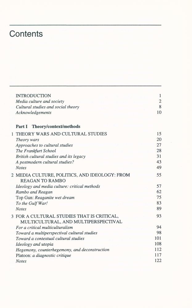 『media culture : cultural studies, identity and politics between the modern and the postmodern』 2