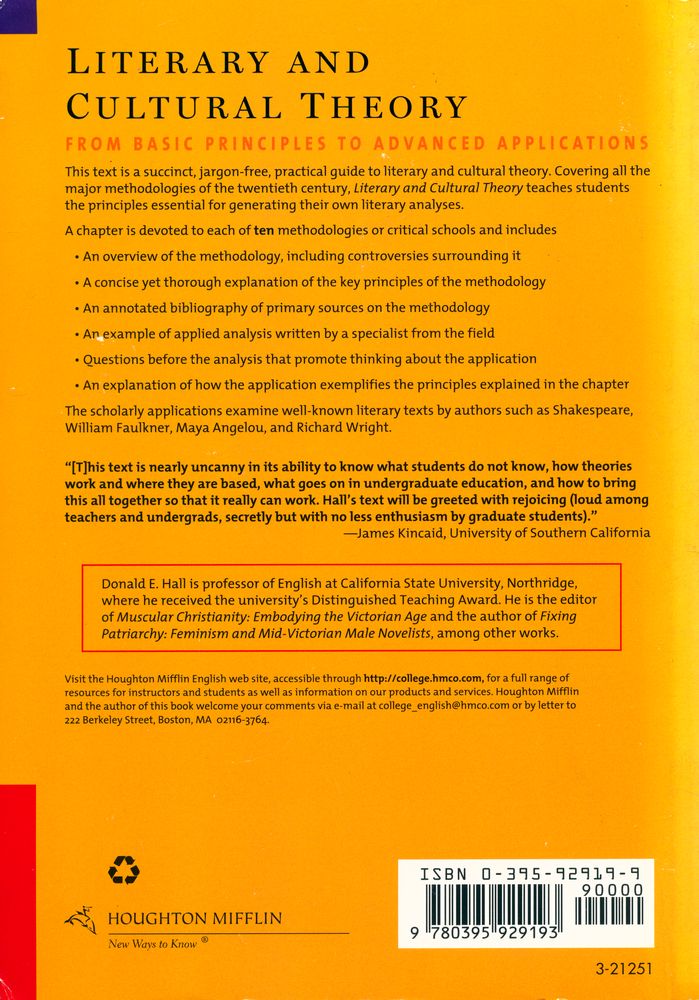 『LITERARY AND CULTURAL THEORY : FROM BASIC PRINCIPLES TO ADVANCED APPLICATIONS』 5