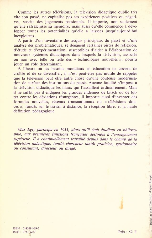 『TELEVISION DIDACTIQUE: ENTRE LE KITSCH ET LES SYSTEMES DU TROISIEME TYPE』 5