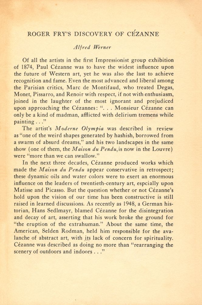 『CEZANNE : A STUDY OF HIS DEVELOPMENT』 2