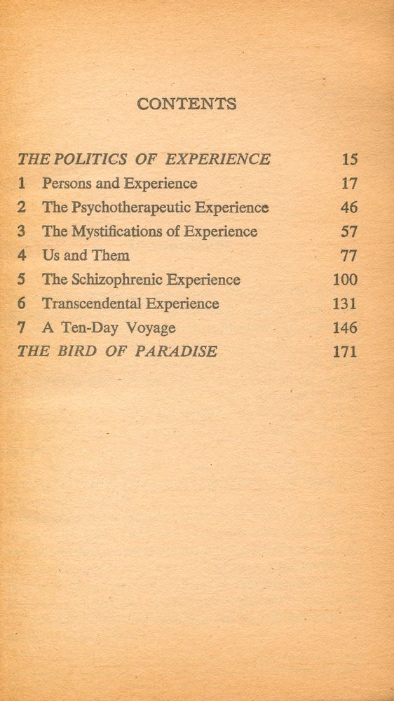 『The Politics of Experience』 2