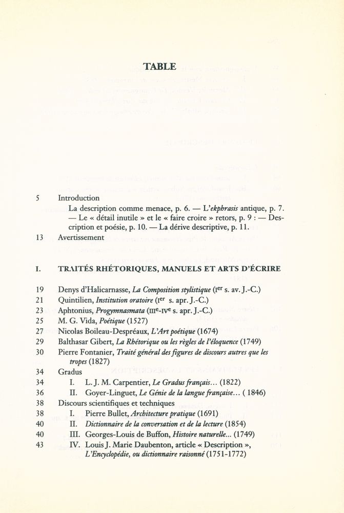 『La Description littéraire : De l'Antiquité à Roland Barthes : une anthologie』 2