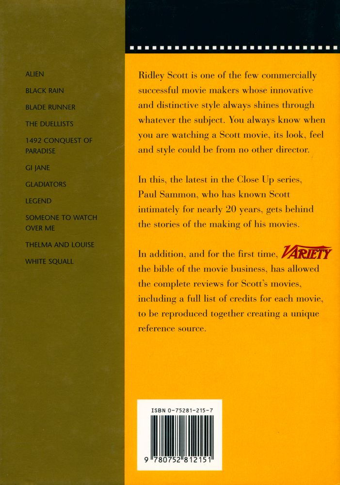 『RIDLEY SCOTT: THE MAKING OF HIS MOVIES』 3