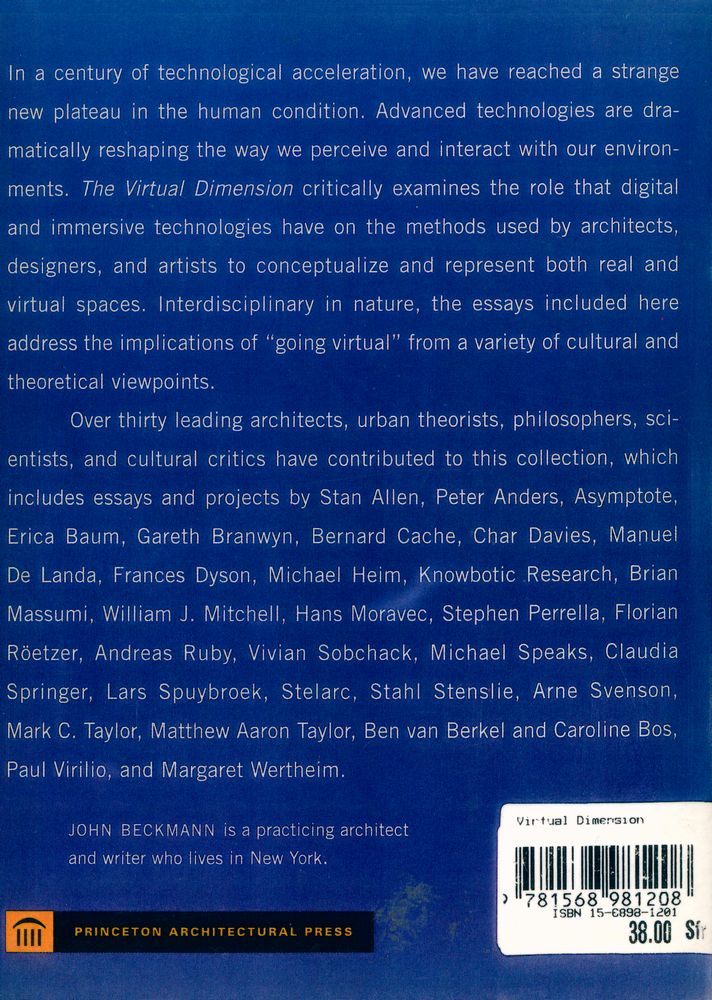 『The Virtual dimension : architecture, representation, and crash culture』 5
