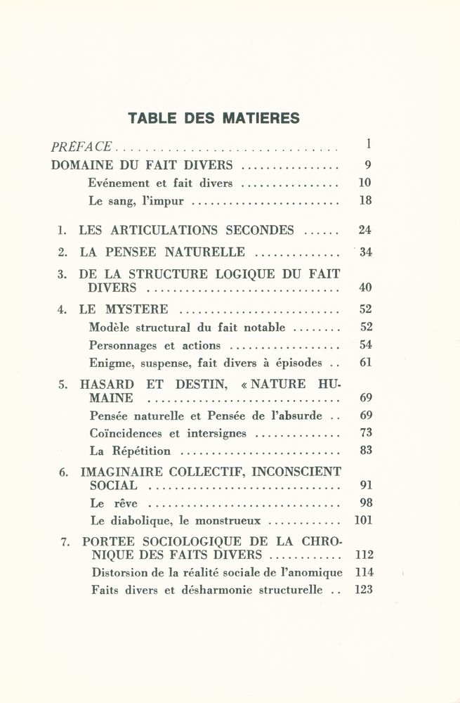『LE MANA QUOTIDIEN : STRUCTURES ET FONCTIONS DE LA CHRONIQUE DES FAITS DIVERS』 2