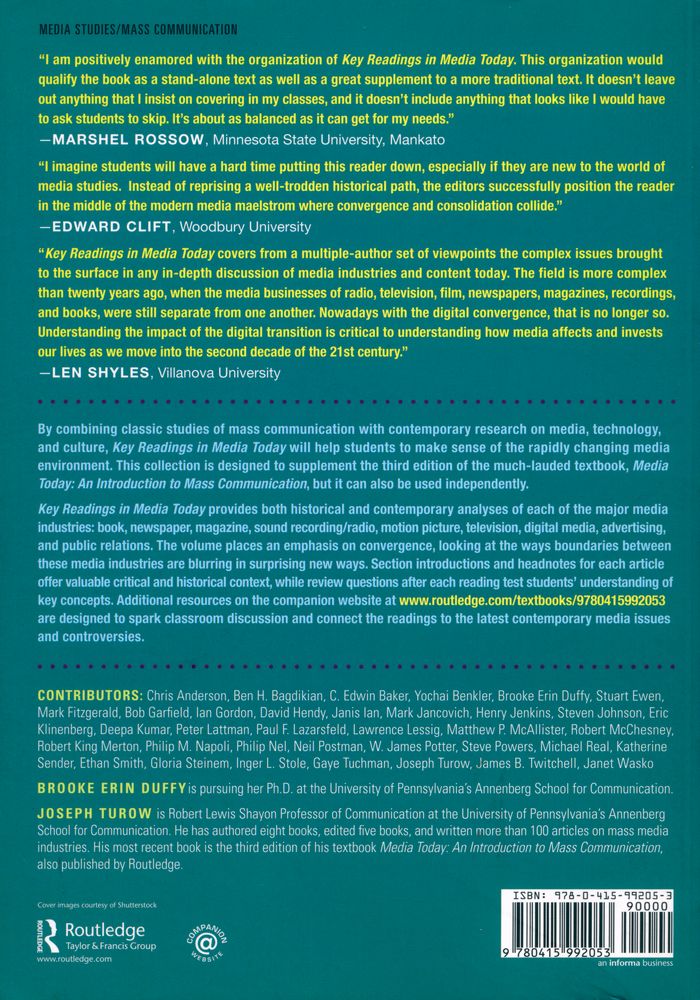 『Key readings in media today : mass communication in contexts』 6