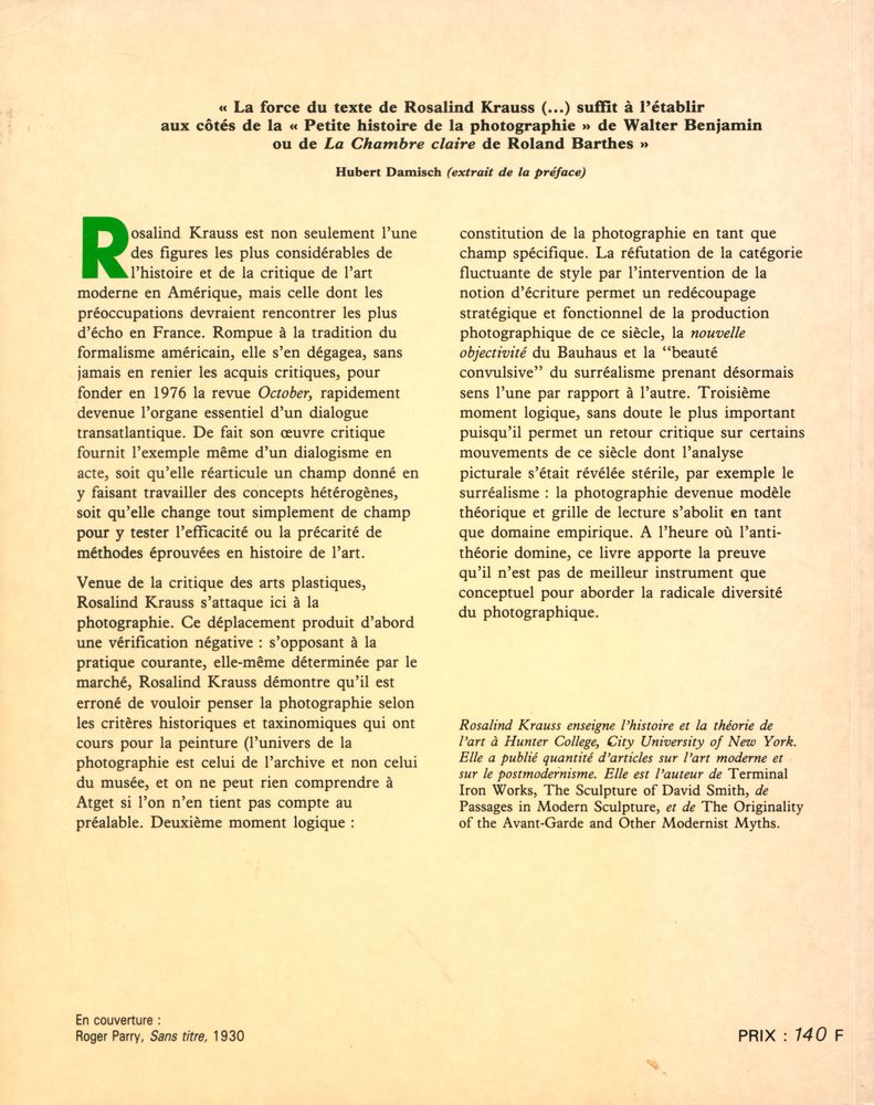 『Le Photographique : Pour une Théorie des Ecarts』 3
