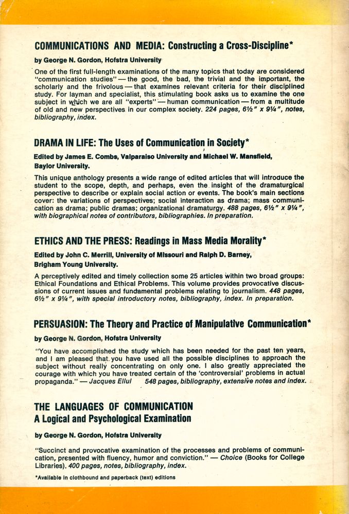 『A taxonomy of concepts in communication』 5