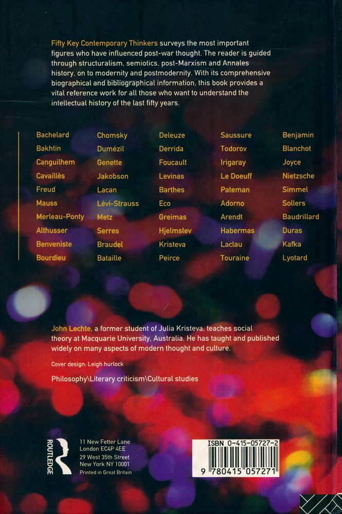 『Fifty key contemporary thinkers : from structuralism to postmodernity』 4