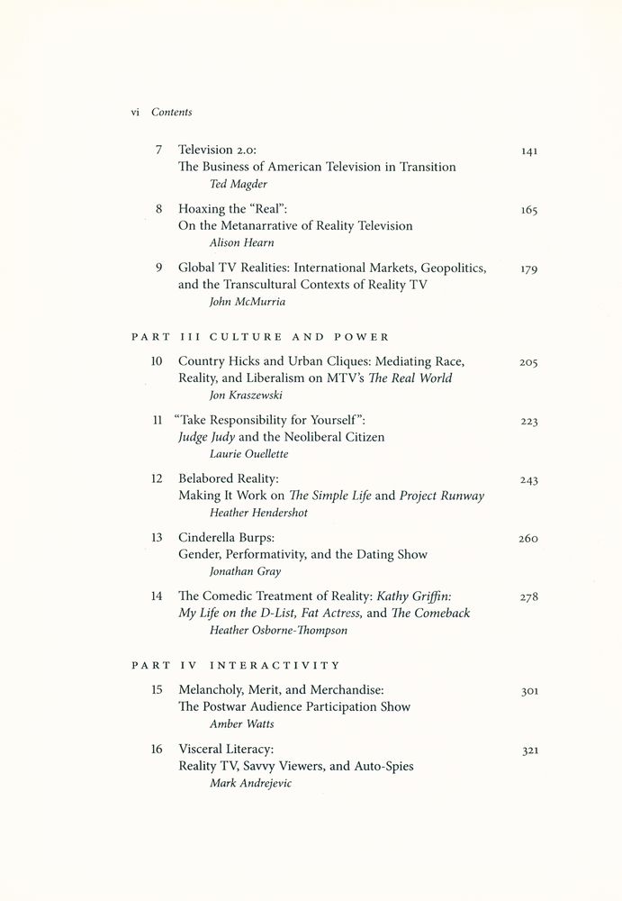 『Reality TV : remaking television culture』 3