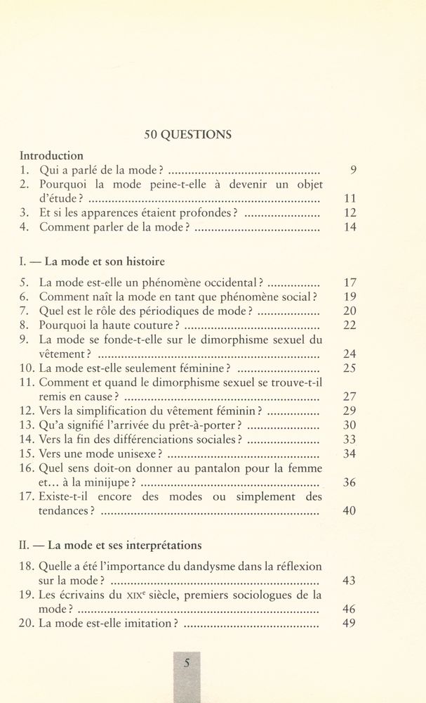 『La mode et ses enjeux: 50 QUESTIONS』 2