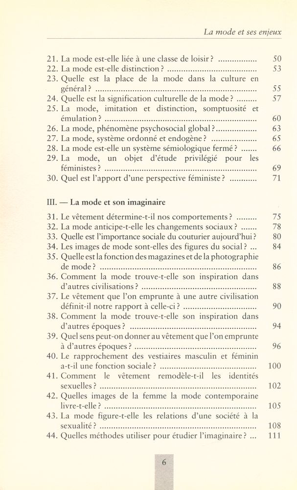 『La mode et ses enjeux: 50 QUESTIONS』 3