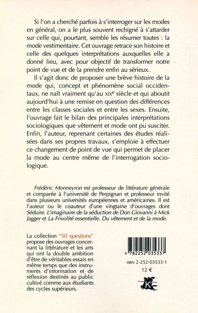 『La mode et ses enjeux: 50 QUESTIONS』 5