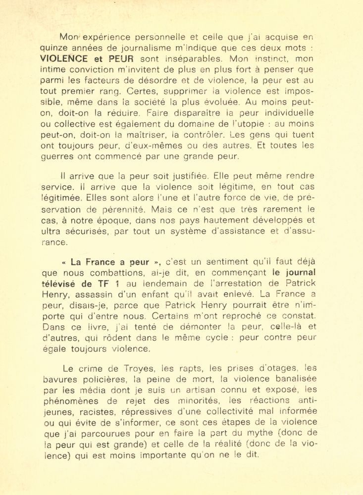 『LA VIOLENCE ET LA PEUR』 3