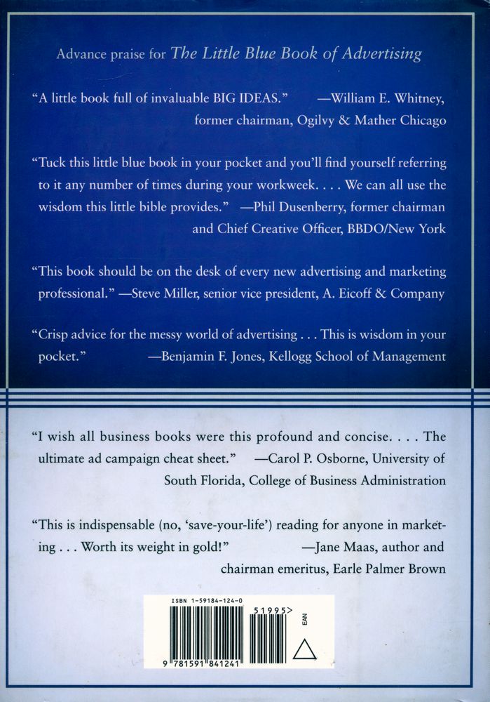 『The LITTLE BLUE BOOK OF ADVERTISING : 52 SMALL IDEAS THAT CAN MAKE A BIG DIFFERENCE』 5