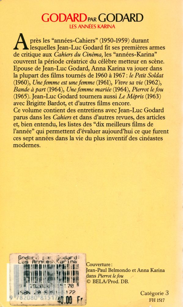 『GODARD PAR GODARD LES ANNÉES KARINA』 4