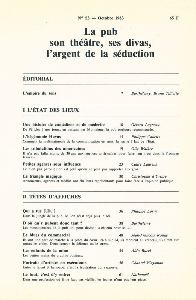 『Autrement』 N° 53 OCTOBRE 1983 2