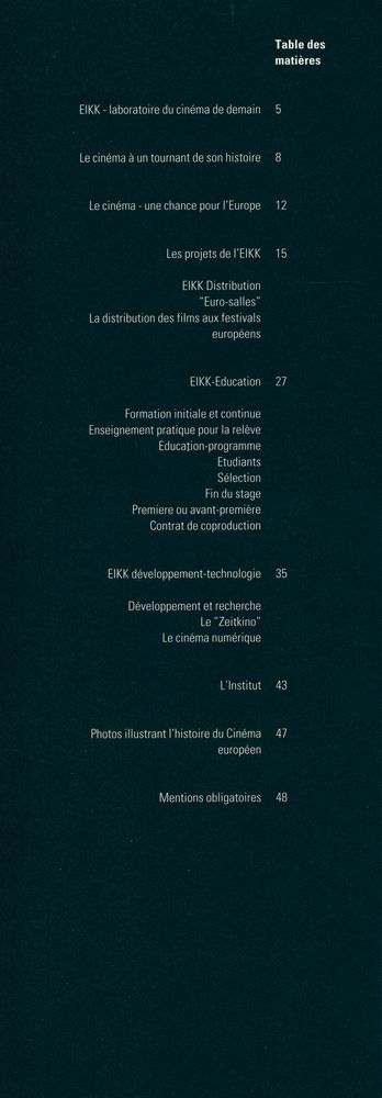 『Institut Européen du Cinema Karlsruhe』 2
