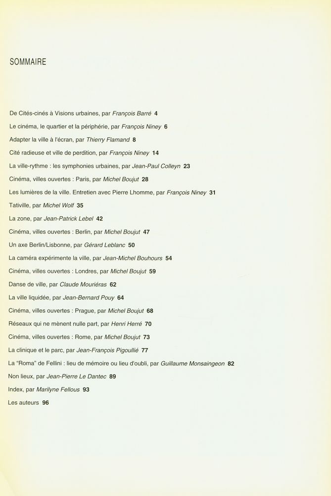 『VISIONS URBAINES : VILLES D'EUROPE A L'ECRAN』 2