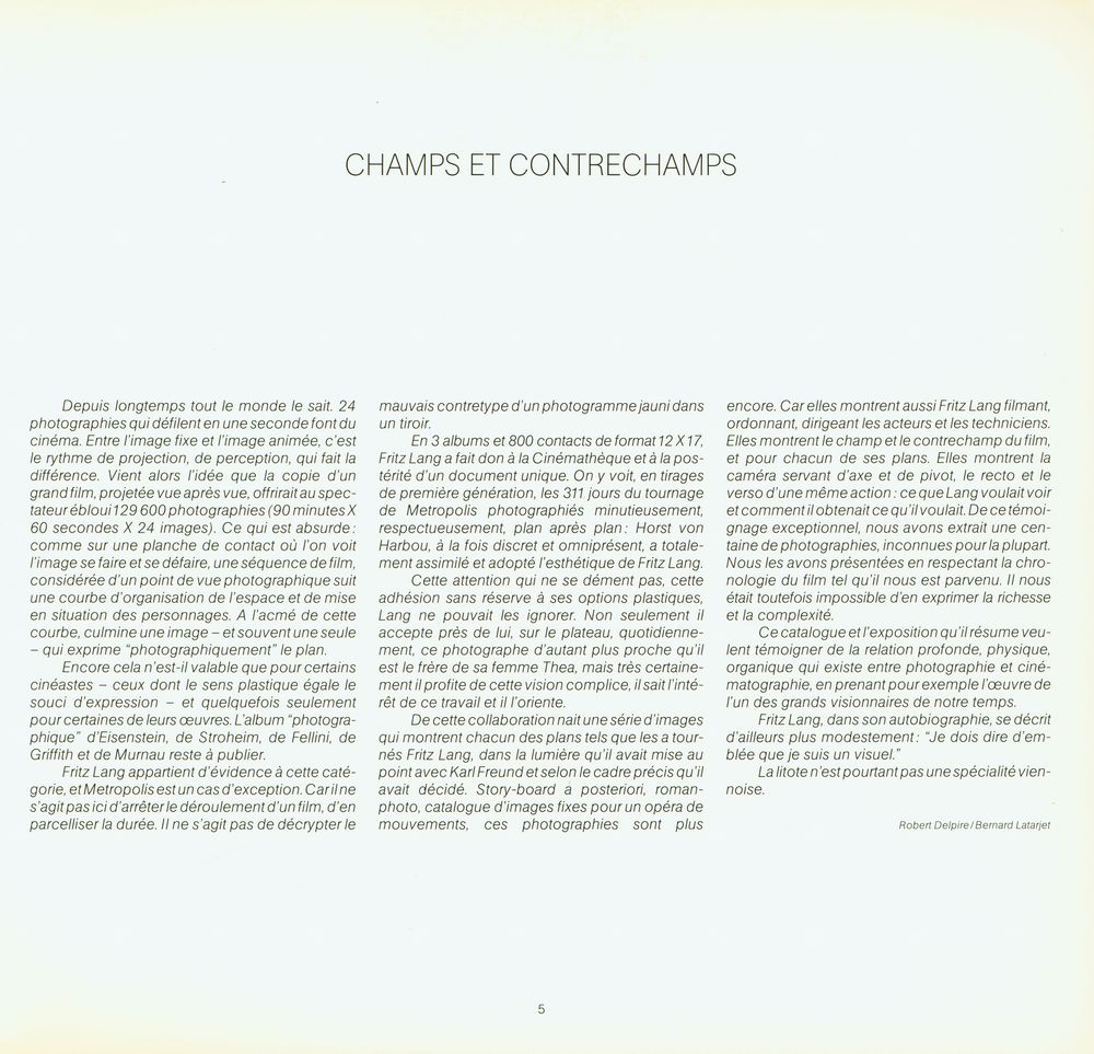 『METROPOLIS : UN FILM DE FRITZ LANG : IMAGES D'UN TOURNAGE』 2