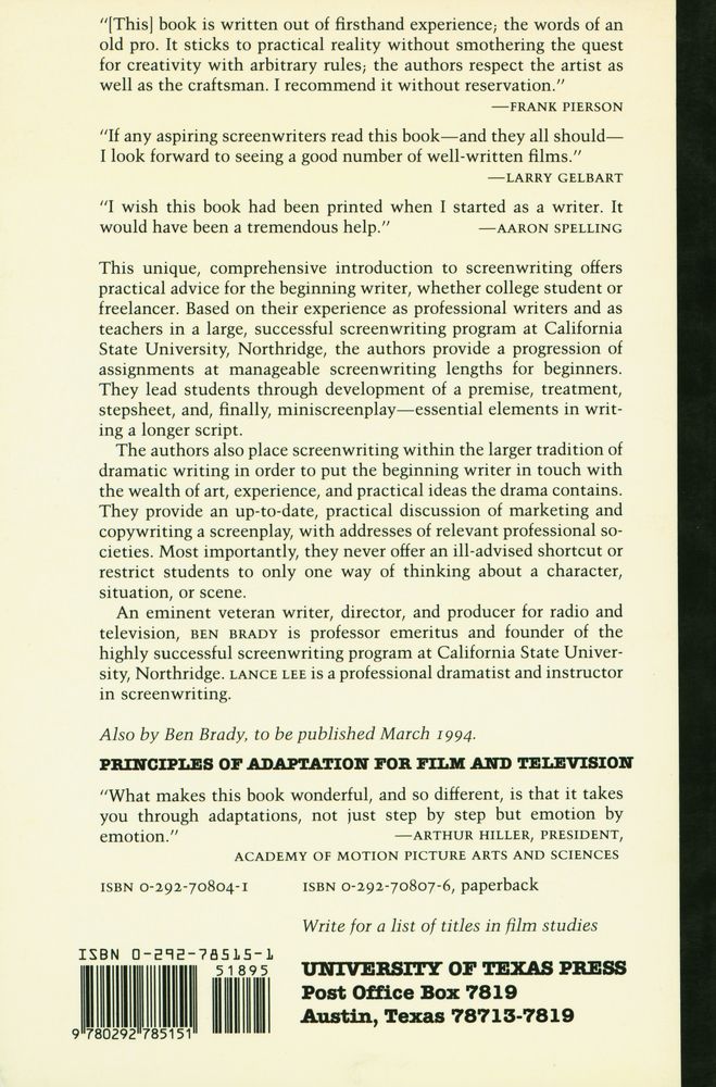 『The understructure of writing for film and television』 3