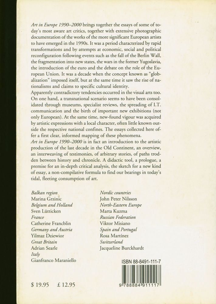 『Art in Europe : 1990 - 2000』 3