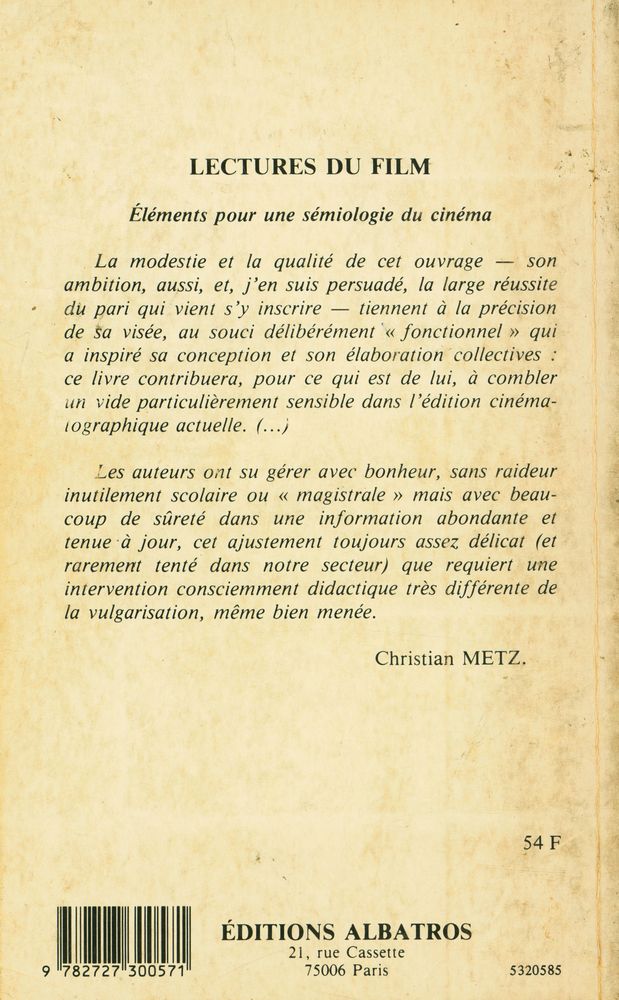 『Lectures du film』 3