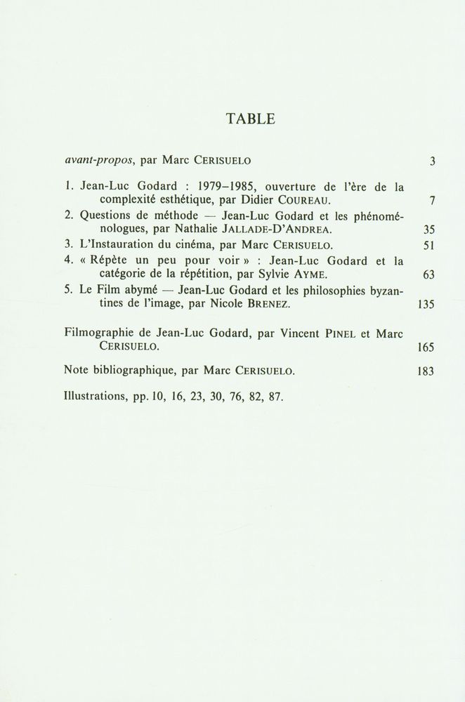 『《études ciématographiques》 nº 194 - 202: Jean - Luc Godar 2 : au - delà de l'image』 2