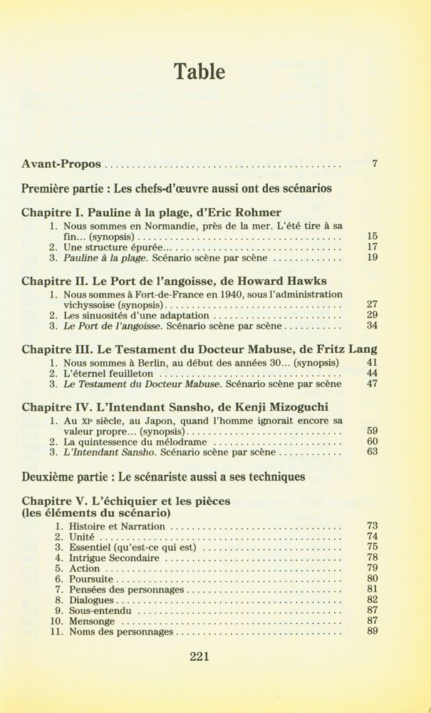 『Ecrire un scénario』 2