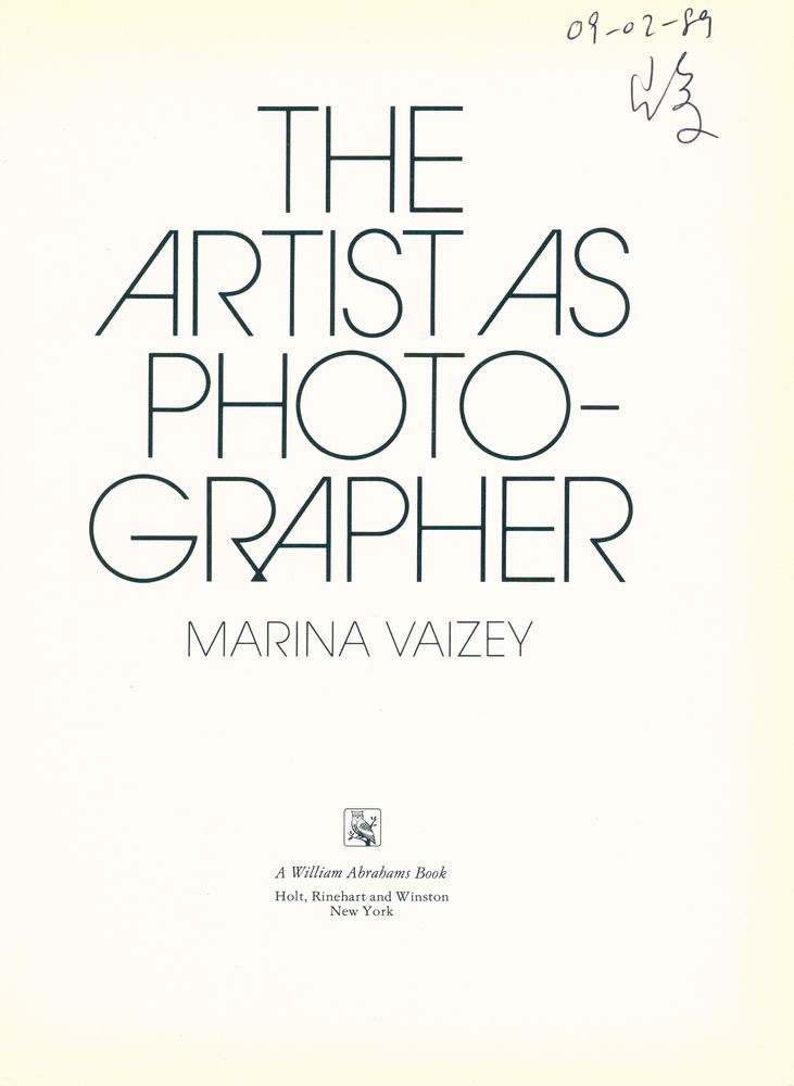 『The artist as photographer』 1
