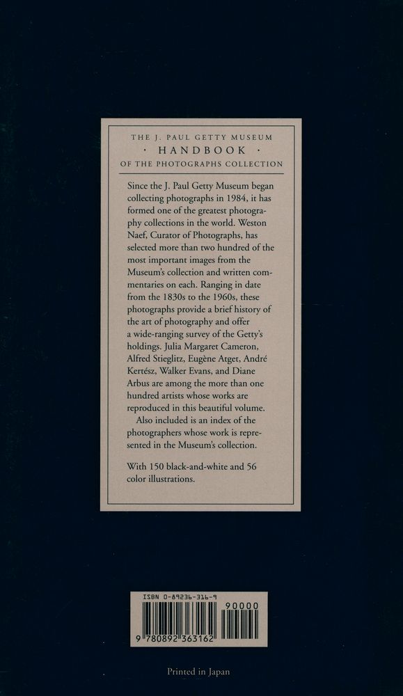 『The J. Paul Getty Museum handbook of the photographs collection』 3