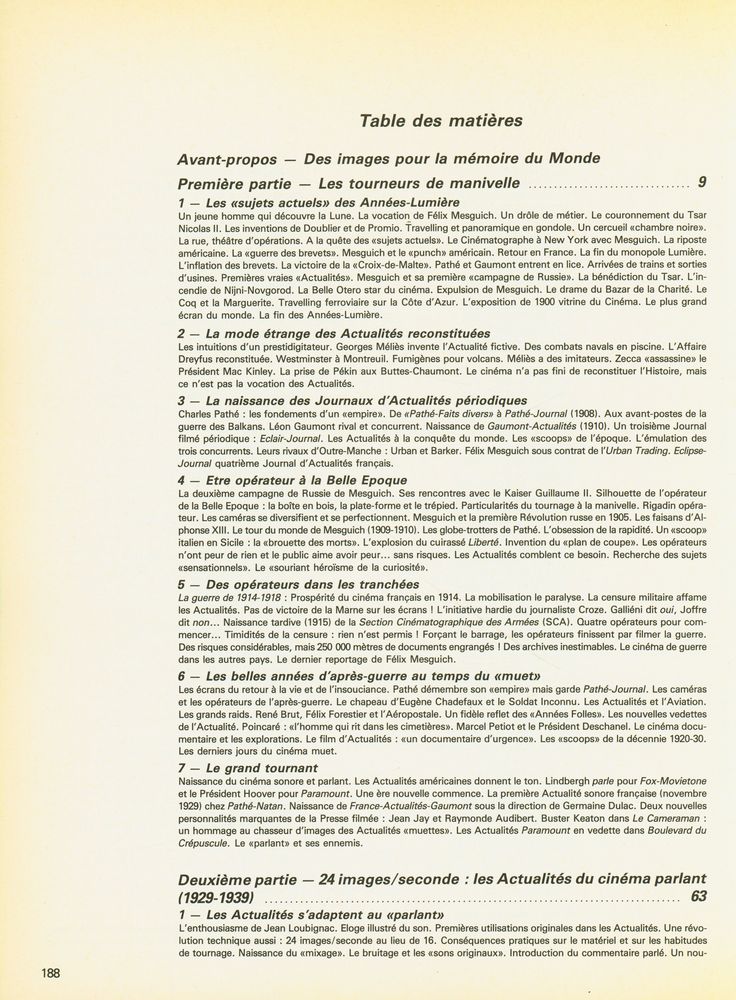『CINÉ ACTUALITÉS : HISTOIRE DE LA PRESSE FILMÉE 1895 - 1980』 2