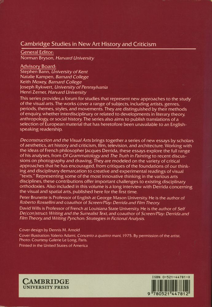 『DECONSTRUCTION AND THE VISUAL ARTS : ART, MEDIA, ARCHITECTURE』 4