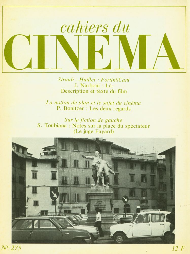 『cahiers du CINEMA』 N° 275 AVRIL 1977 1